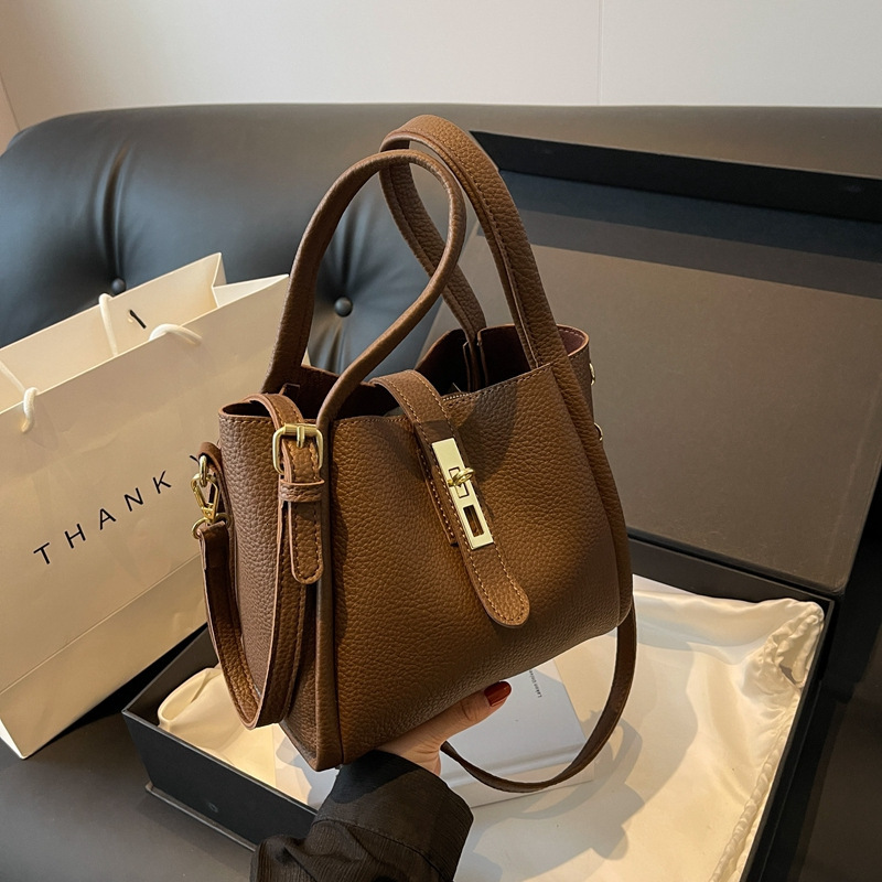 Autumn New Women's Handbag Crossbody Exquisite Basket Light Luxury High-End Bucket Bag