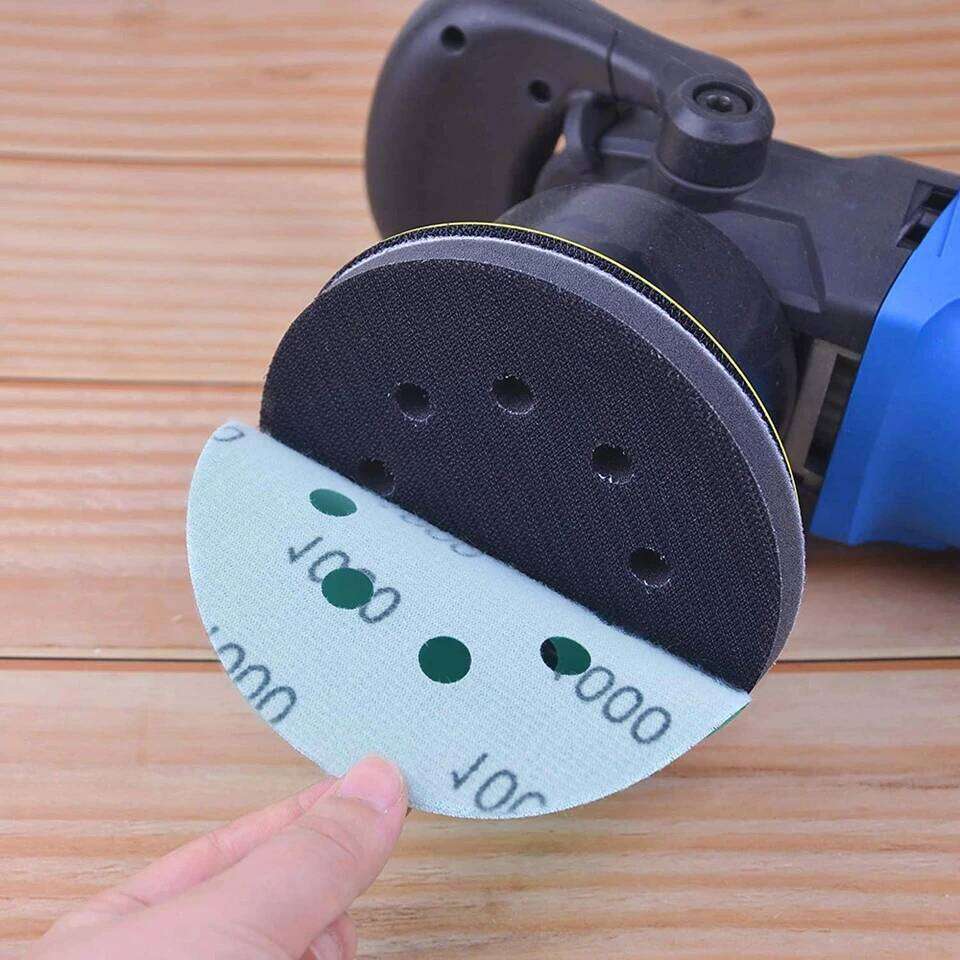 5Inch 8-Hole 125mm Hook&Loop Sponge Buffer Backing Pad - Self-adhesive Back Fleece Soft Cushion For Orbital Sander