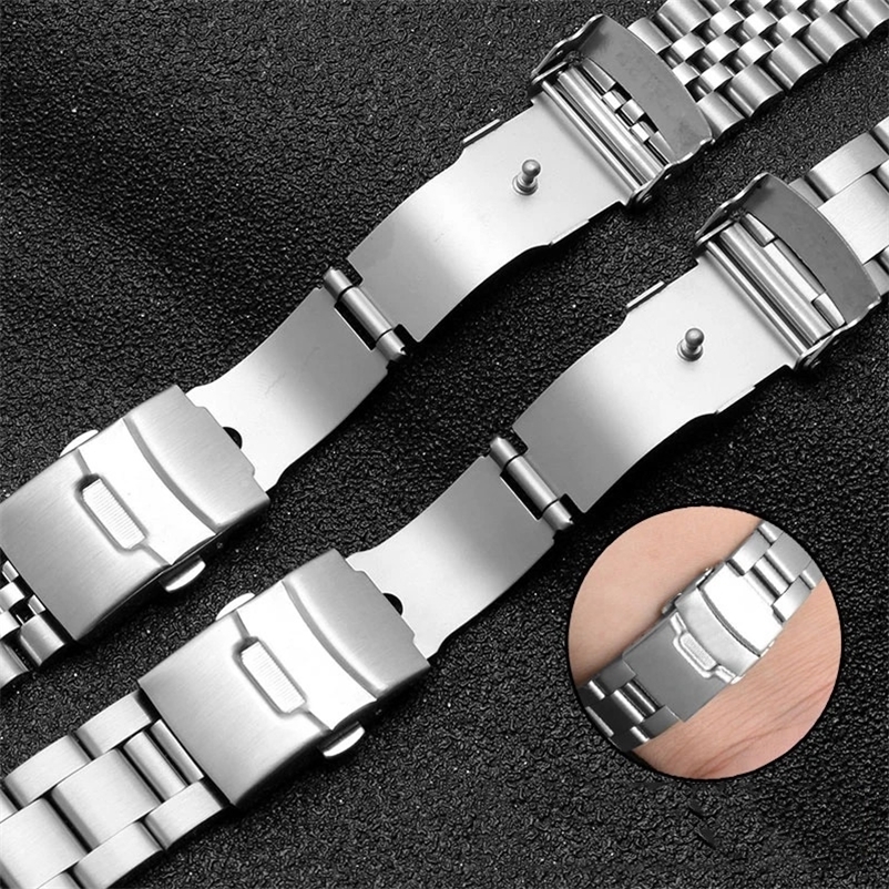 3 Styles 22mm Diving Steel Metal Strap For Casio Duro Mdv107-1A MDV106-1A Watch Wristband Bracelet Parts 260410