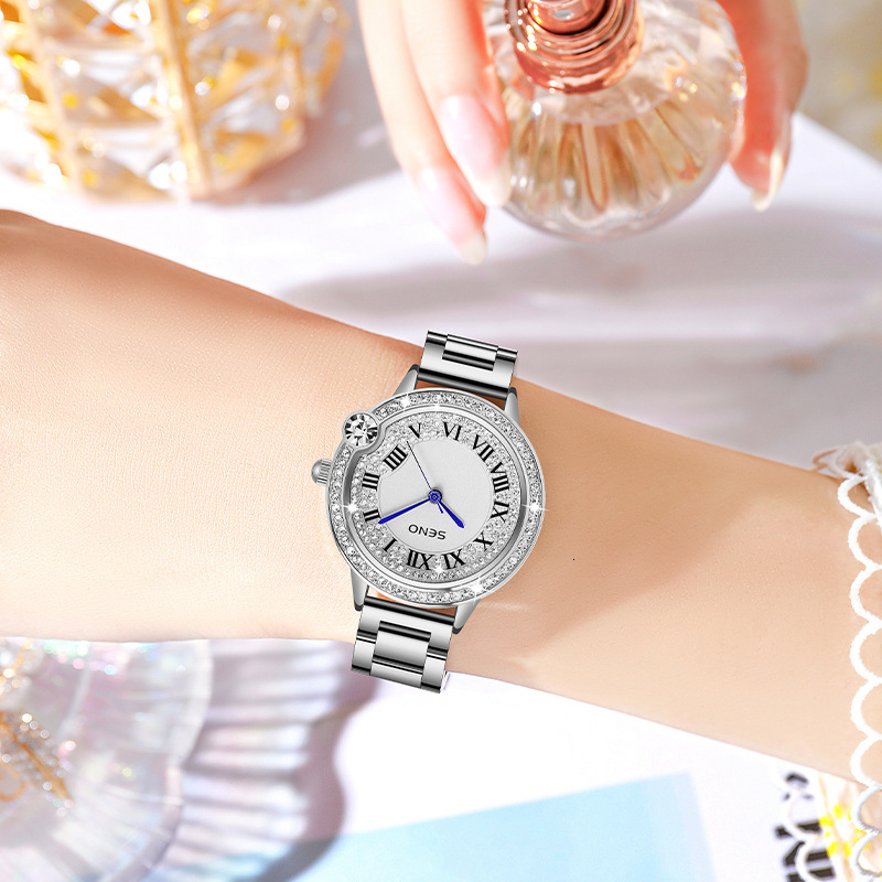 Watch Women Designer Moissanite Watch Women's Quartz Watch Stainless Steel Waterproof Ladies Watch Luxury Watch reloj de lujo orologio di lusso m