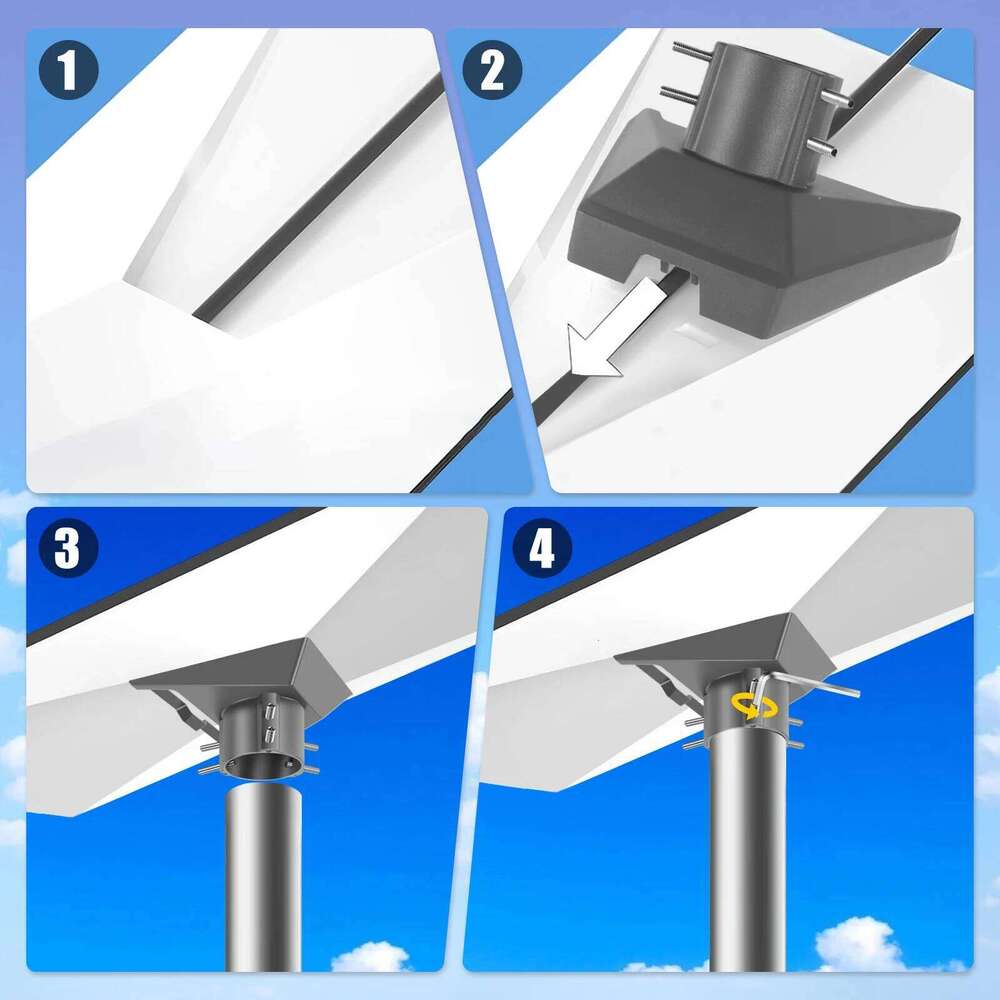 Pipe Adapter Starlink Gen 3 V3 Dish Kickstand Metal Pole Mount Kit for 1" to 2.1" Pipes Universal Adapt Installation