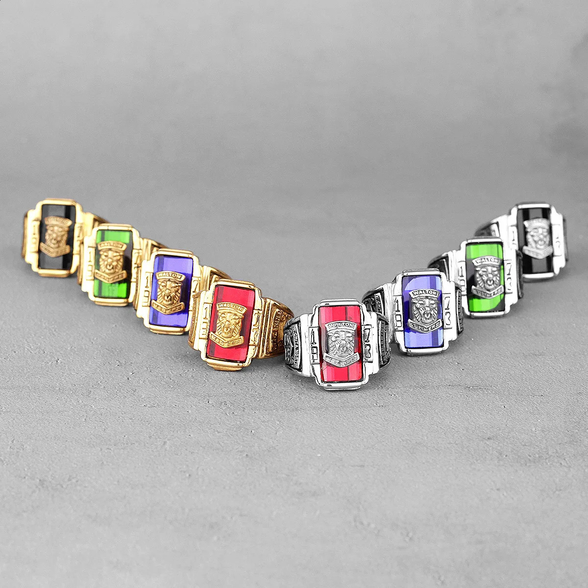 1973 Walton Tiger Stainless Steel Rhinestone Mens Rings Simple for Male Boyfriend Biker Jewelry Creativity Gift Wholesale260413