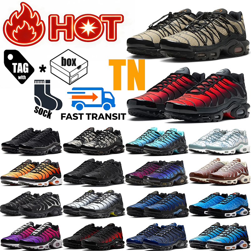 tn plus tnss tnplus Running Shoes Designer Men Trainers Black Triple Utility Spider White Red white Silver Grey multi Sneakers 40-45