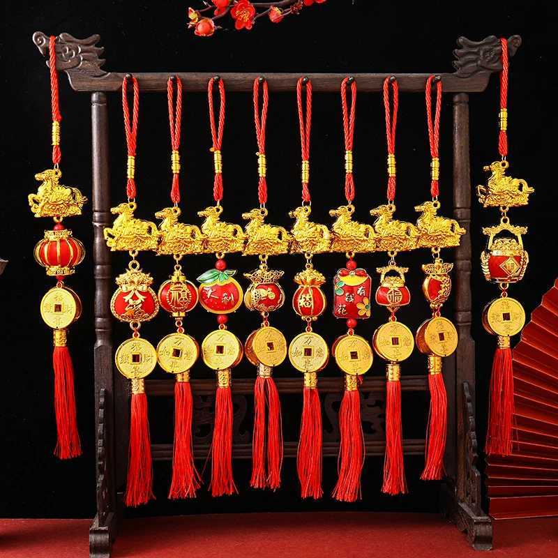 2026 Year Of The Horse Wall Hanging Ornament Chinese New Year Lucky Decoration Accessories Small Pendant Housewarming GiftsT260415