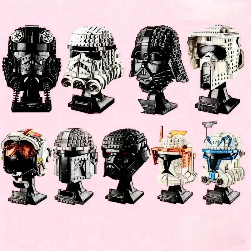 IN STOCK Star Battle Helmet Building Blocks Mask Model Bricks Toy For Kids Aduts Birthday Christmas Gifts 260414