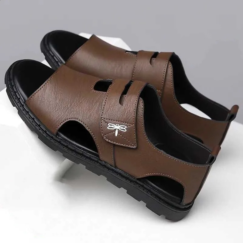 Mens Sandals Fashion Roman Sandals for Men Soft Bottom Comfortable Beach Shoes High Quality Leather Men Casual Shoes 260625 - view 4