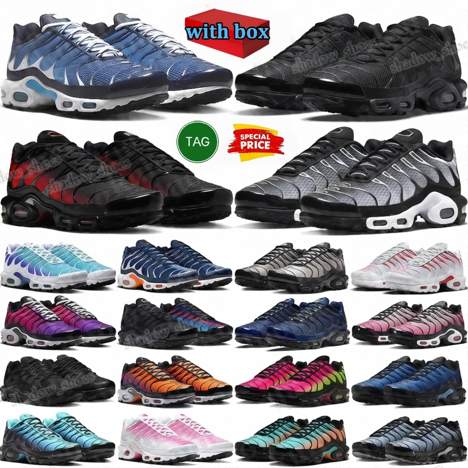 Running shoes TN Plus men women designer tns sneakers tn Trainers outdoor durable trainers comfortable sports shoe Triple Black White Aqua red with box