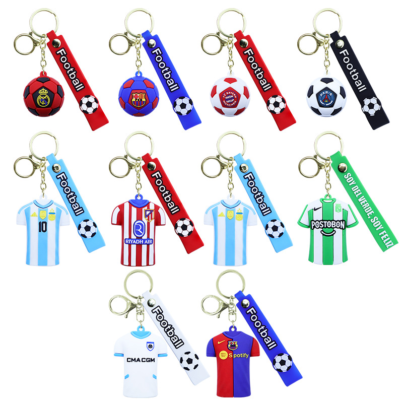 Keychains Designer Ring Lanyards Accessories Luxury Keychain Hanger World Cup Fan Souvenir Double-sided Football Jersey Key Chain