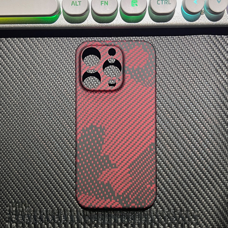 Suitable for Apple Pro Max Kevlar Phone Case iPhone 15 Camouflage Aramid Fiber Woven Protective Cover