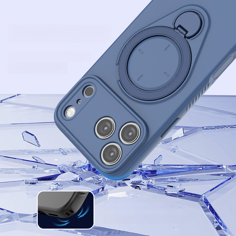 Factory direct sale: suitable for Apple series cases, magnetic skin-feel stand, anti-drop 17promax phone protective cover