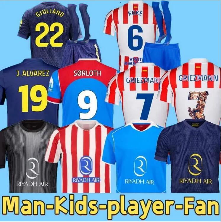 25 26 Atleticos de madrid #19 J. ALVAREZ GRIEZMANN XXXL 4XL Soccer Jerseys ALEX B. Sorloth ALMADA GALLAGHER KOKE SAUL camiseta 2025 football shirt men