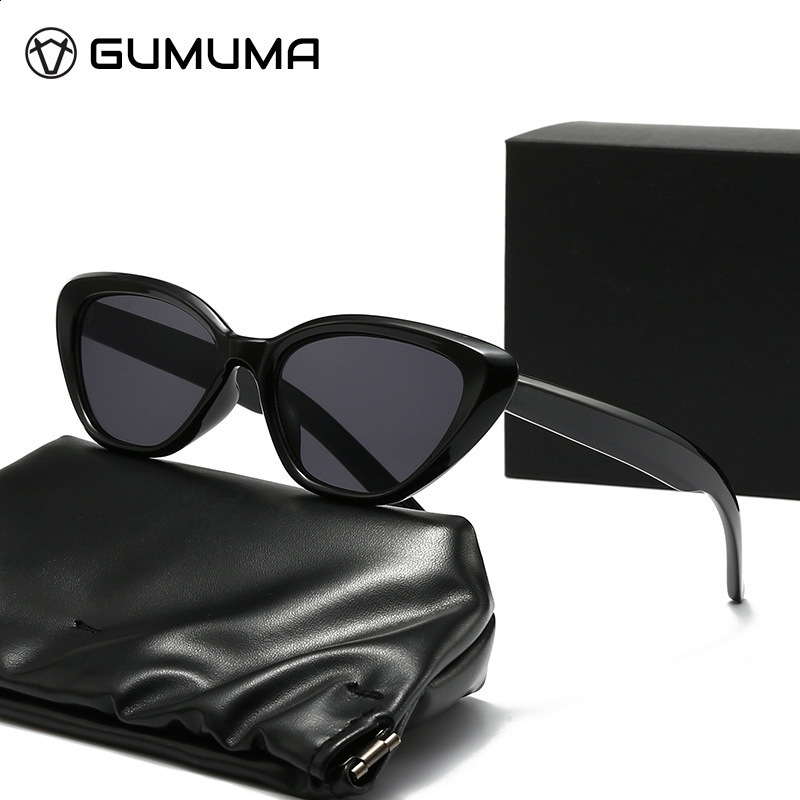 2025 New Sunglasses Trendy GM Cat Eye White Frame Sunglasses for Women Internet Celebrity Hot Girl Street Style Sun Protection Glasses UV Protection 2