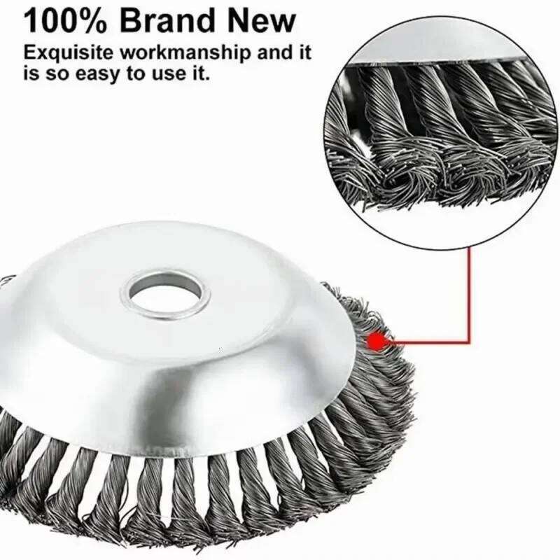 LUSQI 6/8/10 Inch Steel Wire Wheel Brush Garden Weed Cutter Head For Lawn Mower & Grass Trimmer Rust Removal Disc Tool - view 3