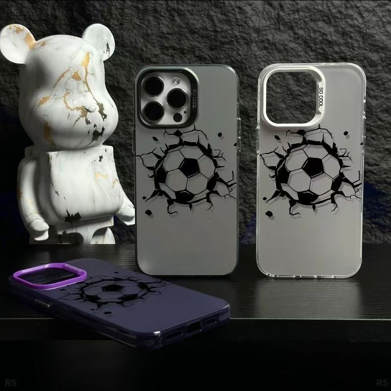 European and American violent football silver case suitable for Apple 16/15/14pro phone cases 15promax13/12/11X