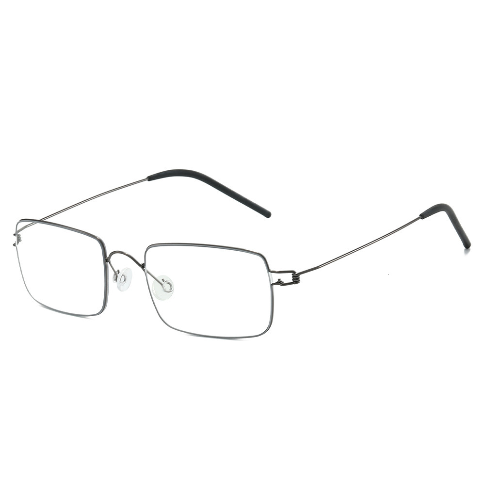 New vintage-style thin-frame flat glasses, fashionable screwless design, simple frame eyeglasses, can be fitted with prescription lenses