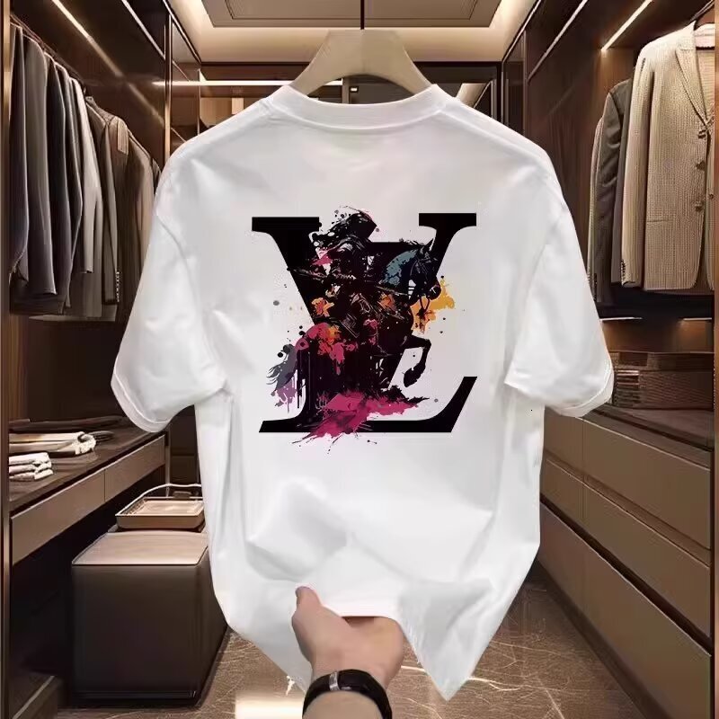 Designer Shirt 2026 Summer New Style Stylish Short-sleeved T-shirt With Print, Loose-fitting And Versatile Round Collar Men's Shirt Luxury T-shir