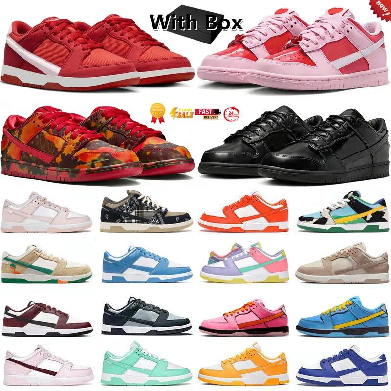 2026 With Box Valentines Day designer mens casual shoes Jogging Walking Flat Shoe Panda White Black Triple Pink men women trainers sports sneakers sneaker GAI