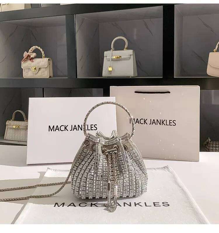 Luxury Designer Women Handbag Glitter Shiny Diamond Clutch Purse Wedding Party Banquet Crystal Rhinestones Evening Bag