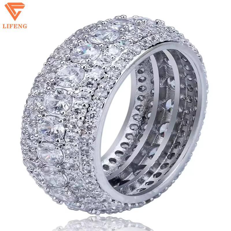 Custom Luxury Fashion Jewelry Rings D VVS Diamond Ring Bling Iced Out Initial Letter Championship Class Moissanite Ring for Men