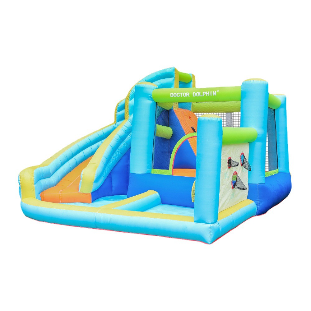 wholesale Commercial Colorful Inflatable Bounce House With Pool For Kids Backyard Water Slide Combo Jumping Bouncer Outdoor