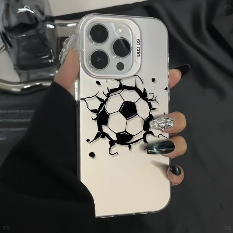 European and American violent football silver case suitable for Apple 16/15/14pro phone cases 15promax13/12/11X