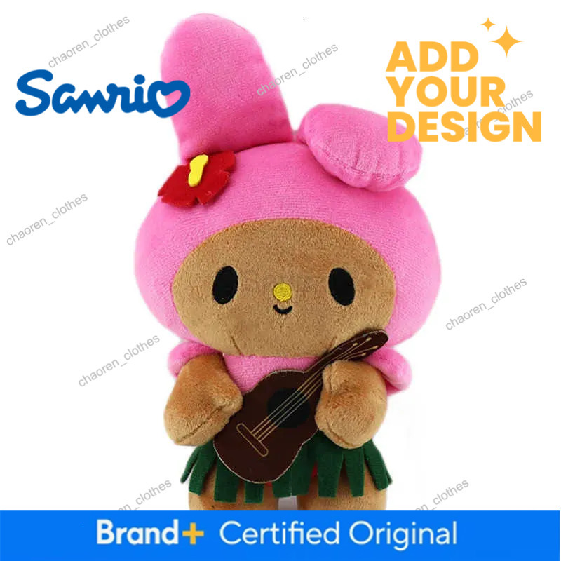 Sanrio 10 20cm Anime Hello Kitty Kuromi Dolls Filled Keychain Dark Skin Hawaiian Serie Cartoon Plush Toys Bag Pendant Gift