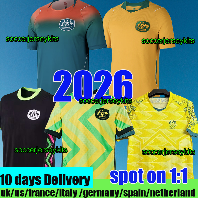 S-4XL Australia jersey 2026 Kit world cup national team tops soccer jerseys football shirts short sleeve men kids sets