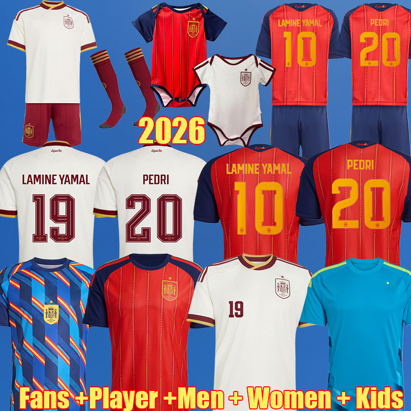 4XL 25 26 Spain PEDRI LAMINE YAMAL soccer jerseys YEREMY MERINO BARRIOS camisa de futebol men kids OYARZABAL CUBARSI JESUS R 2025 2026 PEDRO PORRO FOOTBALL SHIRTS 667