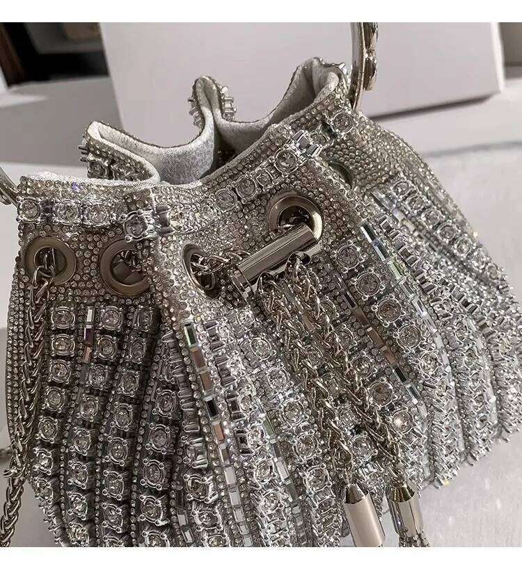 Luxury Designer Women Handbag Glitter Shiny Diamond Clutch Purse Wedding Party Banquet Crystal Rhinestones Evening Bag