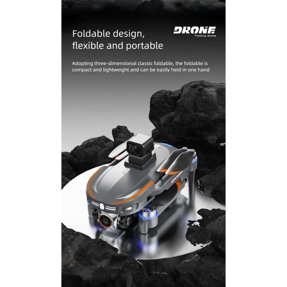 S28 GPS Brushless Foldable Drone 4.5 Inch Screen Remote Control Auto Return Obstacle Avoidance HD Aerial Photography RC Quadcopter for Adults Beginner