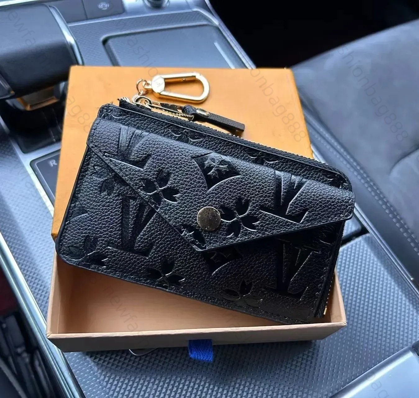 WALLET CARD HOLDER RECTO VERSO Designer leather Fashion Womens Mini Zippy Wallet Coin Purse bag Belt Charm Key Pouch with out box M69431