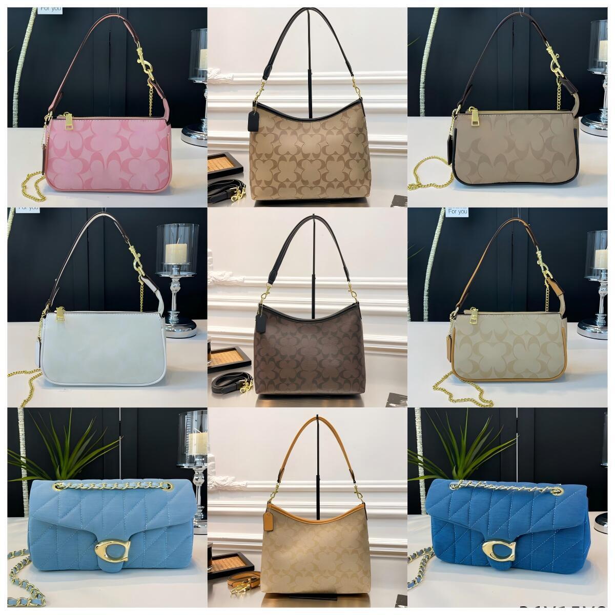 Shoulder Bag Designer Luxury Tabby Bag City Tote Bag For Women Fashion Leather Chain Crossbody Bags Top Quality Leather Bag Extended Chain Brown Bag 23de