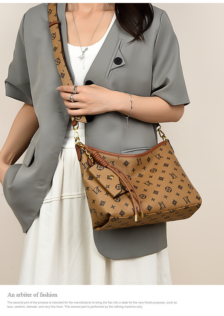 OULAIMEIZI High-End Light Luxury Vintage Handbag For Women New K-Shape Shoulder Crossbody Bag