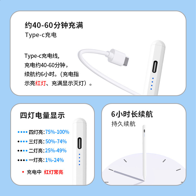 Touch Screen Capacitive Pen Universal Tablet Phone Touch Pen Compatible with Stylus Magnetic Handwriting Pen 251215