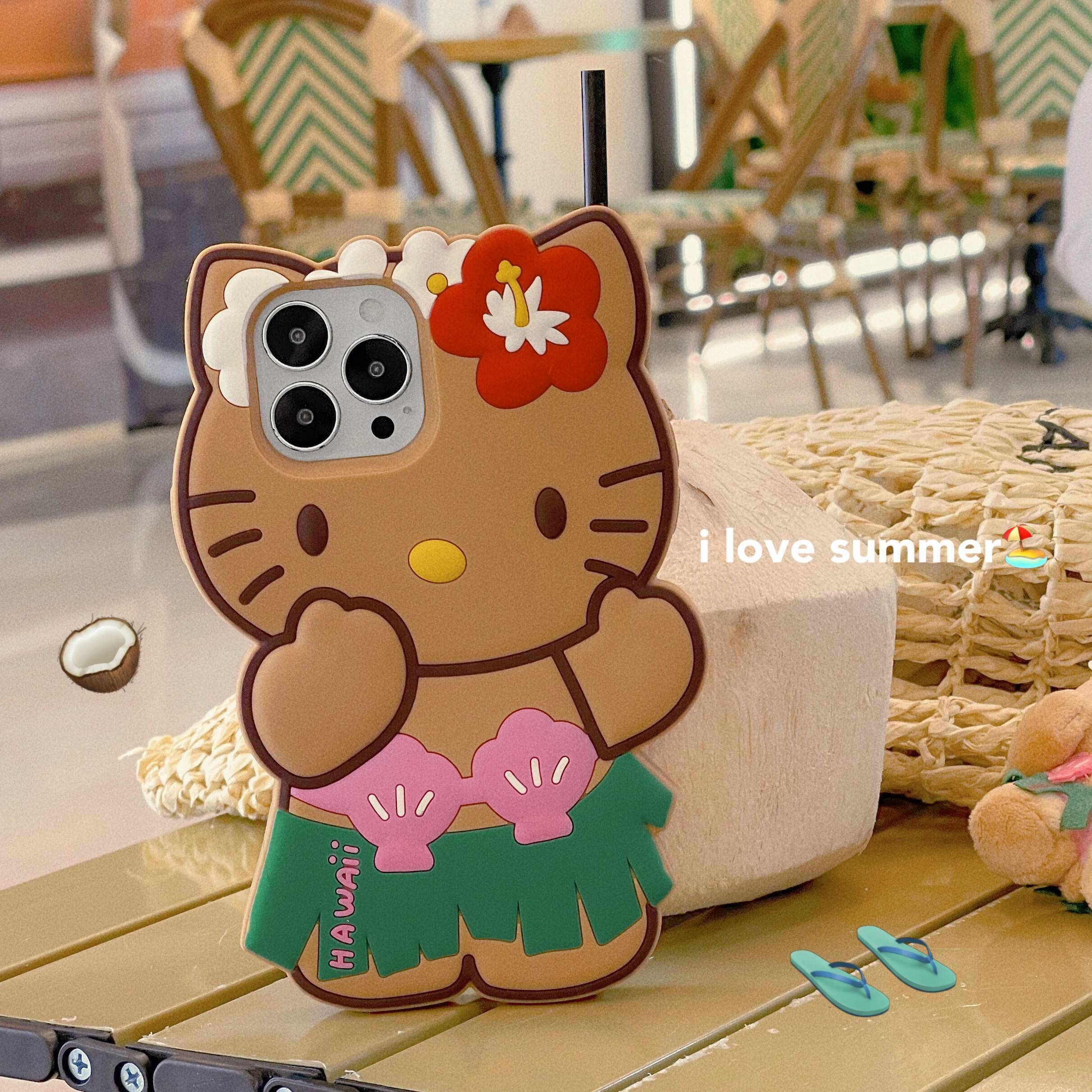 Hello Kitty 3D Cartoon Bow Case For iPhone Max 17 16 15 14 13 12 Pro 11 Y2K Anti Fall Silicone Cover