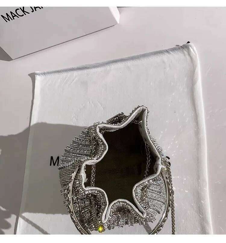 Luxury Designer Women Handbag Glitter Shiny Diamond Clutch Purse Wedding Party Banquet Crystal Rhinestones Evening Bag