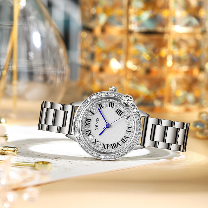 Watch Women Designer Moissanite Watch Women's Quartz Watch Stainless Steel Waterproof Ladies Watch Luxury Watch reloj de lujo orologio di lusso m