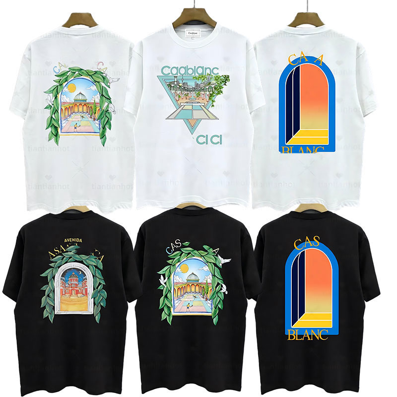 designer tshirt men shirt luxury casas blancasly shirts High Quality Letter Print Skateboard Graphic tees summer absorbing short cotton high quality t shirt