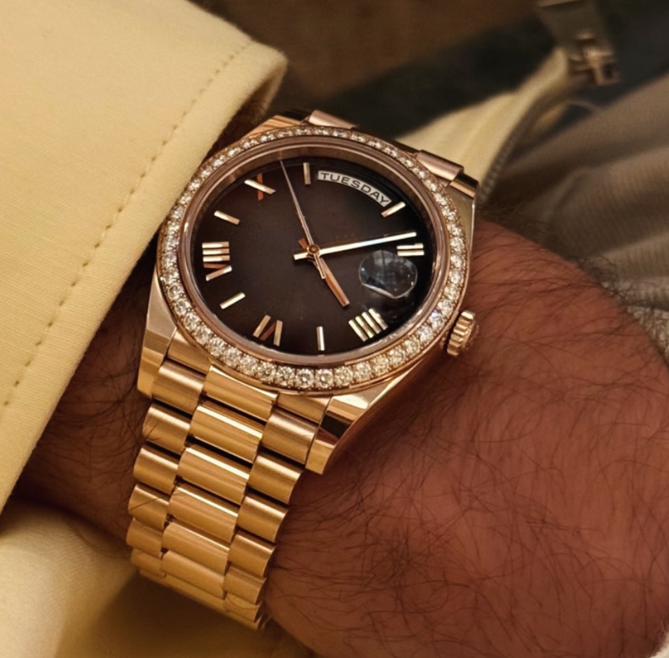 Mens Watch 41MM Mechanical Watches Roman Dial For Men Business Stainless Steel Strap Fashion WristWatches