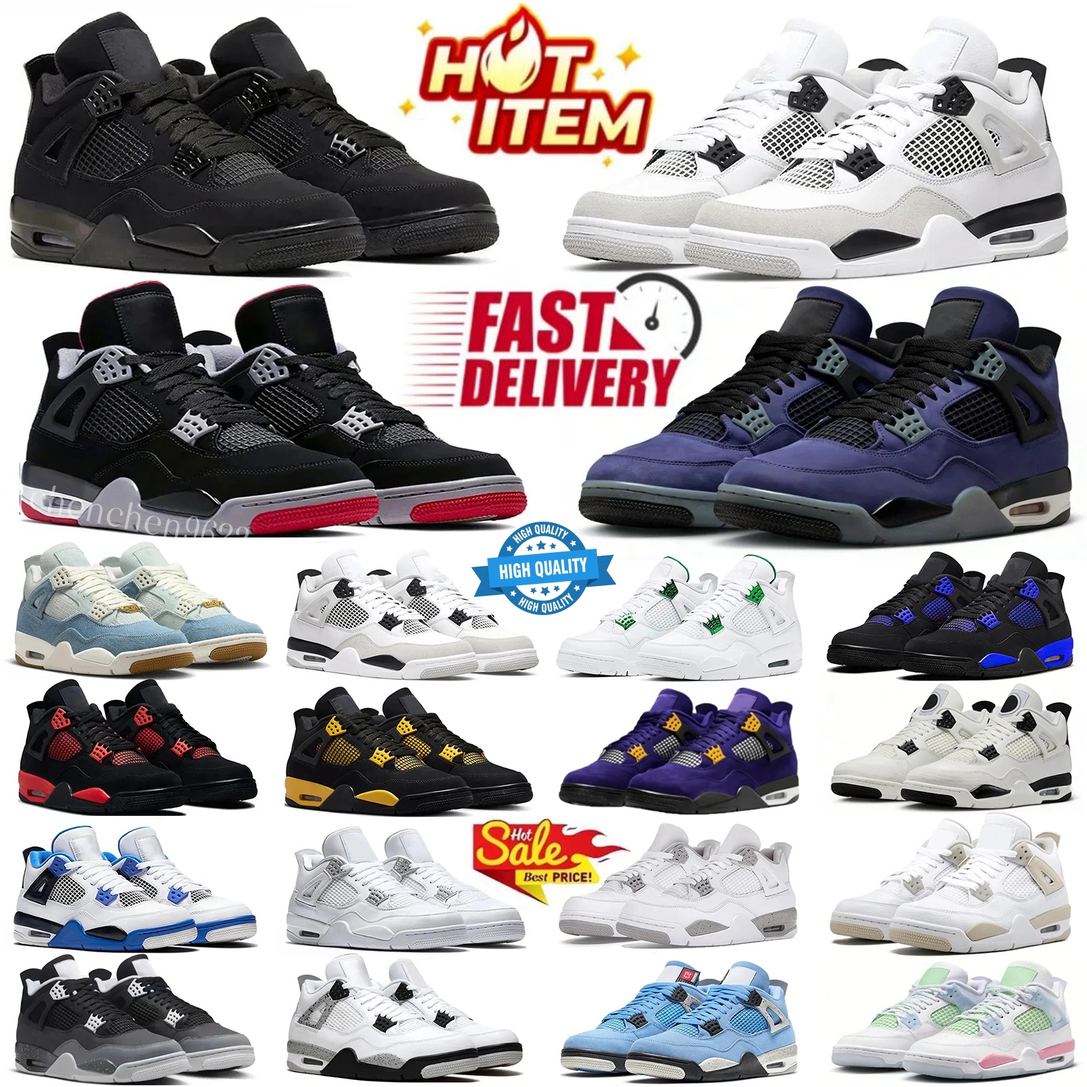 Designer Basketball Shoes 4s Men Women Black Cat 2025 For Military Sail Thunder White Oreo Cool Grey Varsity Red Bred Sneakers Blue University With Box