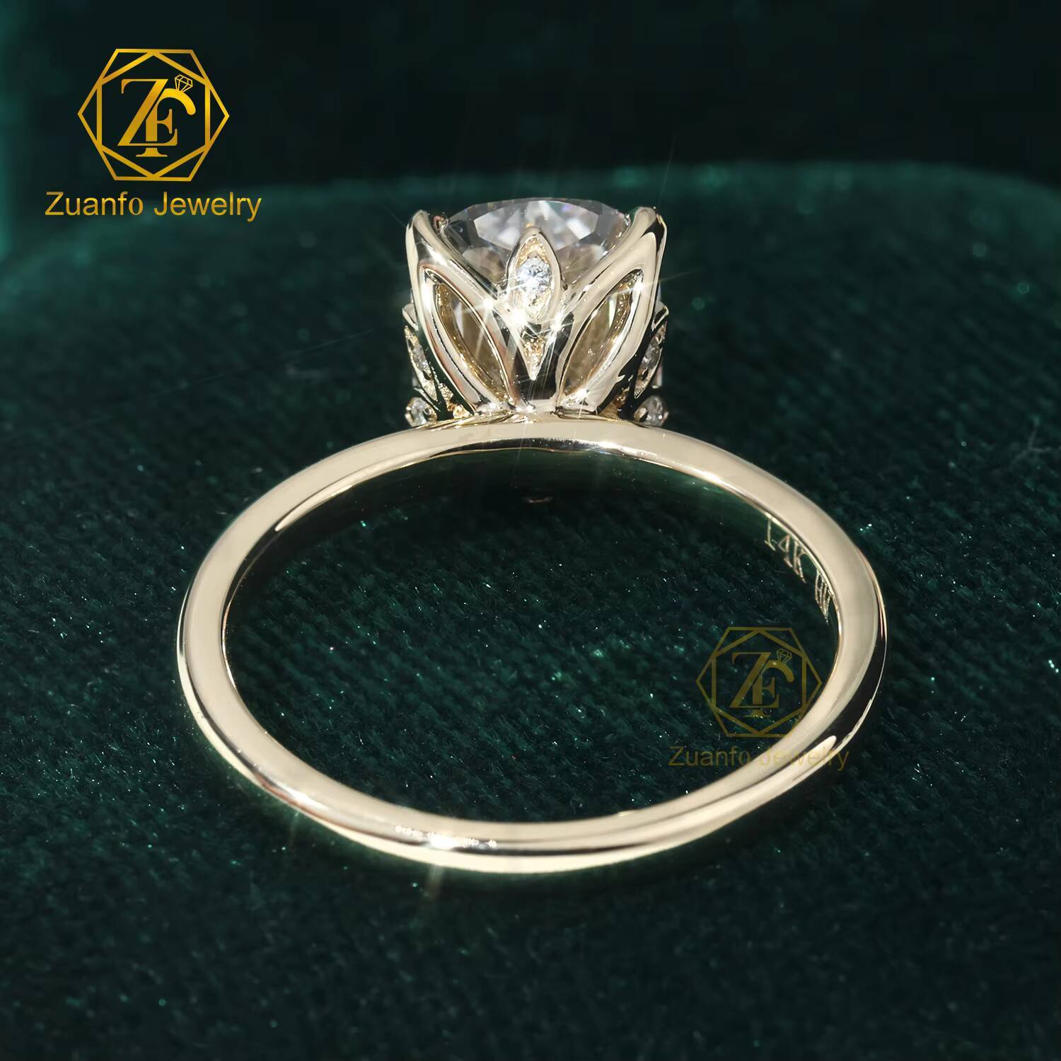 Luxury Jewelry 1-5 Ct HPHT CVD Cushion Cut DEF VVS/VS Lab Grown Diamond Solitaire Diamond Ring for Wedding Engagement