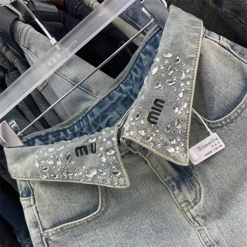 Women's Skirts Rhine shorts summer hot girl high waist dress light blue jeans denim dress for women clothing Retro A-Line Skirt