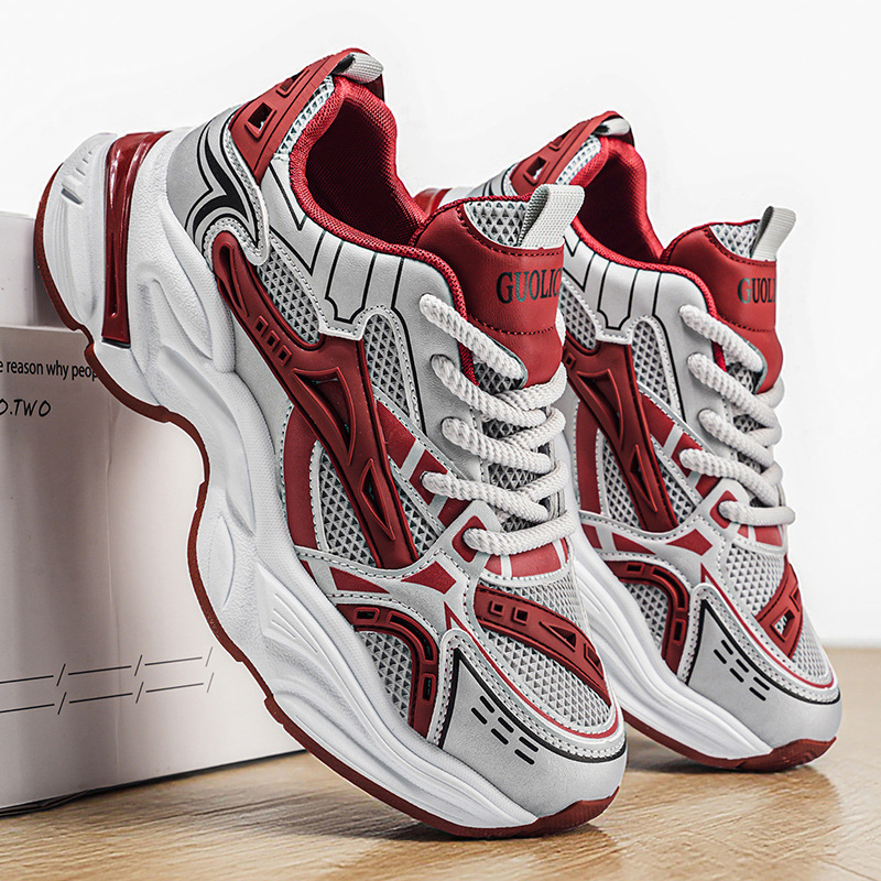 Free shipping Men comfortable and trendy soft soled sports and leisure shoes men thick soled height increasing Convenient white plain