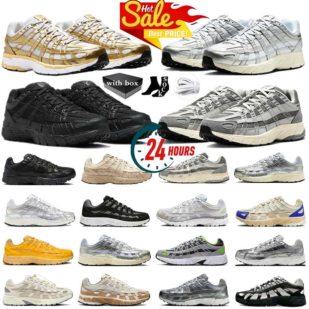 Designer Sneakers Running Shoes P6000 Designer for Men Women Sneakers Triple Black White Khaki Wolf Grey Blue Metallic Sier Racer Womens Outdoor Sports Shoes