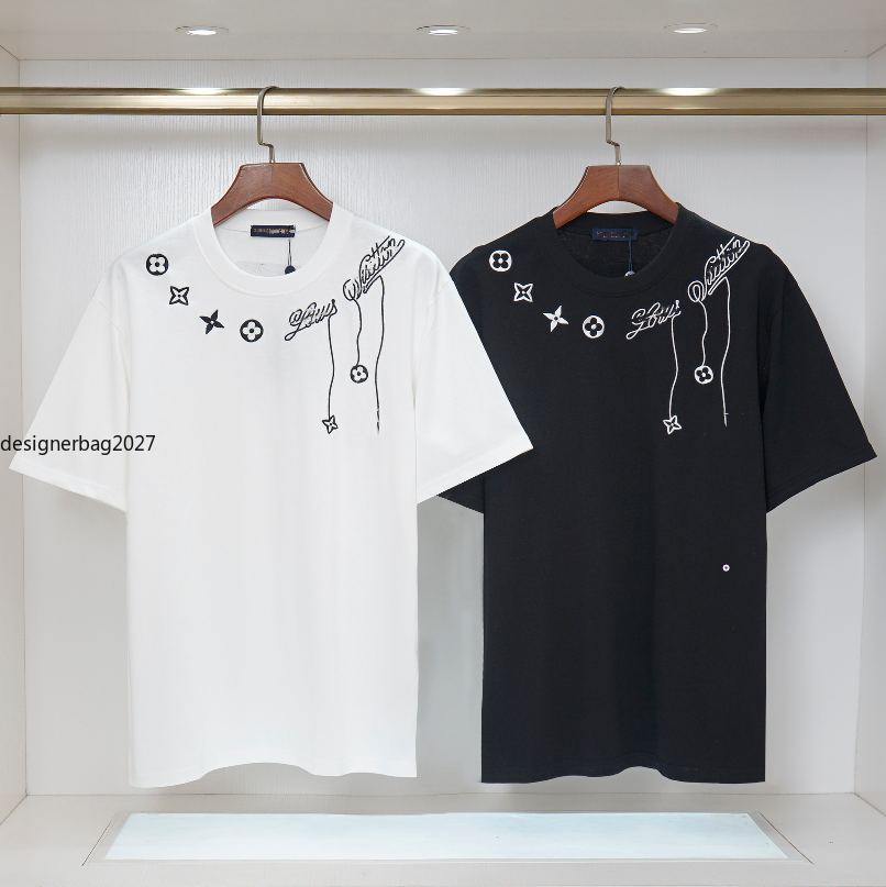 2026New Designer T Shirt Men's Shirts 2026 New Embroidered Short Sleeves Featuring Classic Men's And Women's Clothing