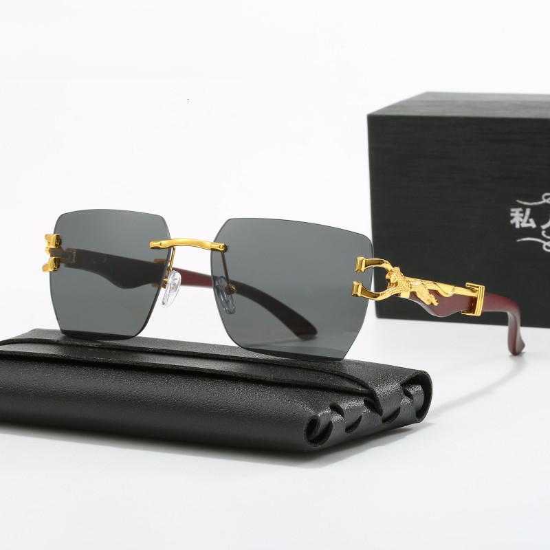 Designer Sunglasses 2026 Frameless Edge-cut Sunglasses High-end Luxury UV Protection Outdoor Sun Protection Suitable For Men And Women