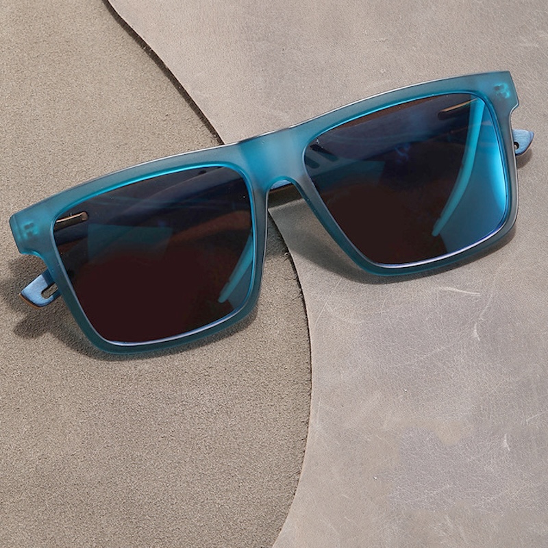 Wood Grain Polarized Sunglasses Men New High Quality Square Sun Glasses Bamboo Fashion Prescription Myopia Mirror Sports Driving Fishing Summer Beach 