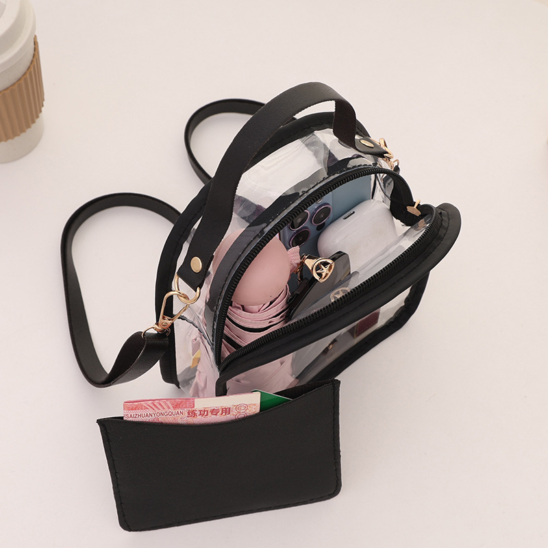 Cross-Border Backpack 2025 Summer Hot-Selling Transparent Jelly Bag PVC Fashion Crossbody Bag Manufacturer Wholesale Small School Bag
