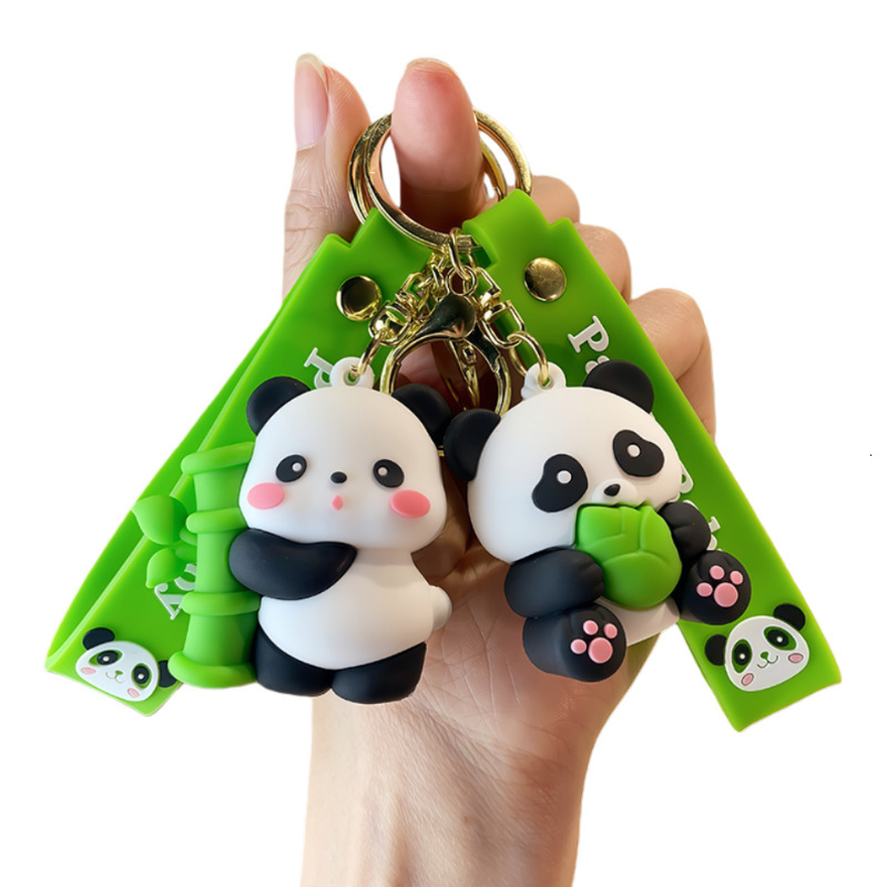 Y2K Cute Little Panda Cultural And Creative Keychain, Panda Souvenir, Cartoon Doll, Bag Pendant, High Street Elite Sports Bag Charm Key Chain World Cu - view 9