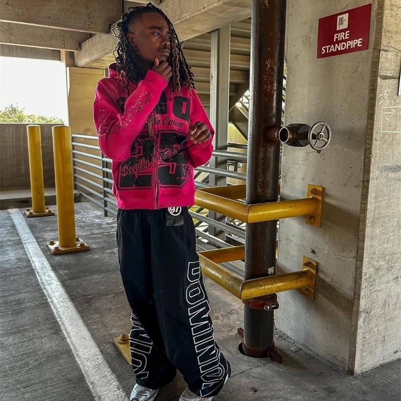 Light Blue Acetate Zip-Up Hoodie with Leopard Trim, Men's Sport Y2K Cropped Zip Hoodie - view 8
